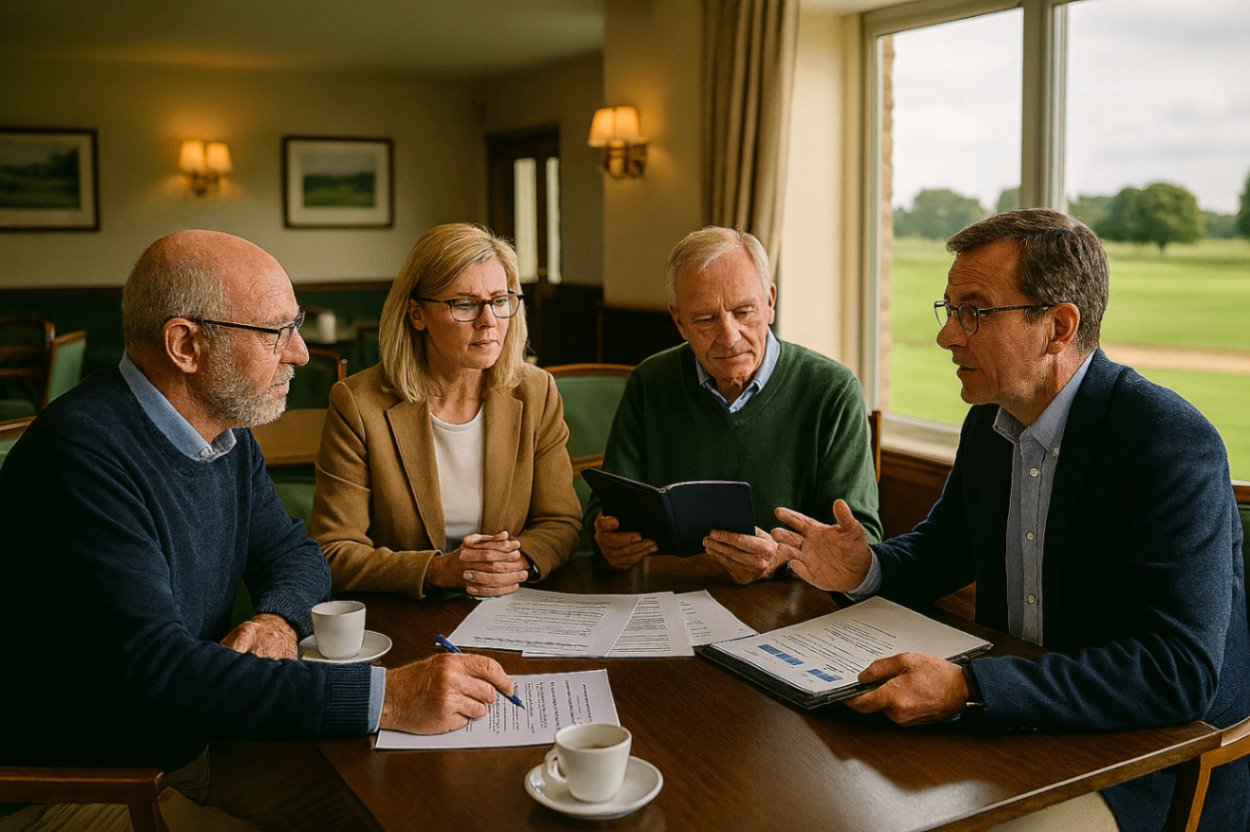 Golf club committee meeting with GC-MC consultant